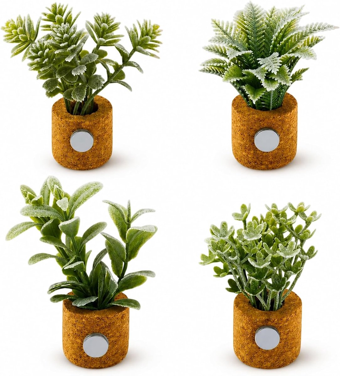 4 koelkastmagneten, deco, kurk, magnetisch, natuurmateriaal - ShopVlot