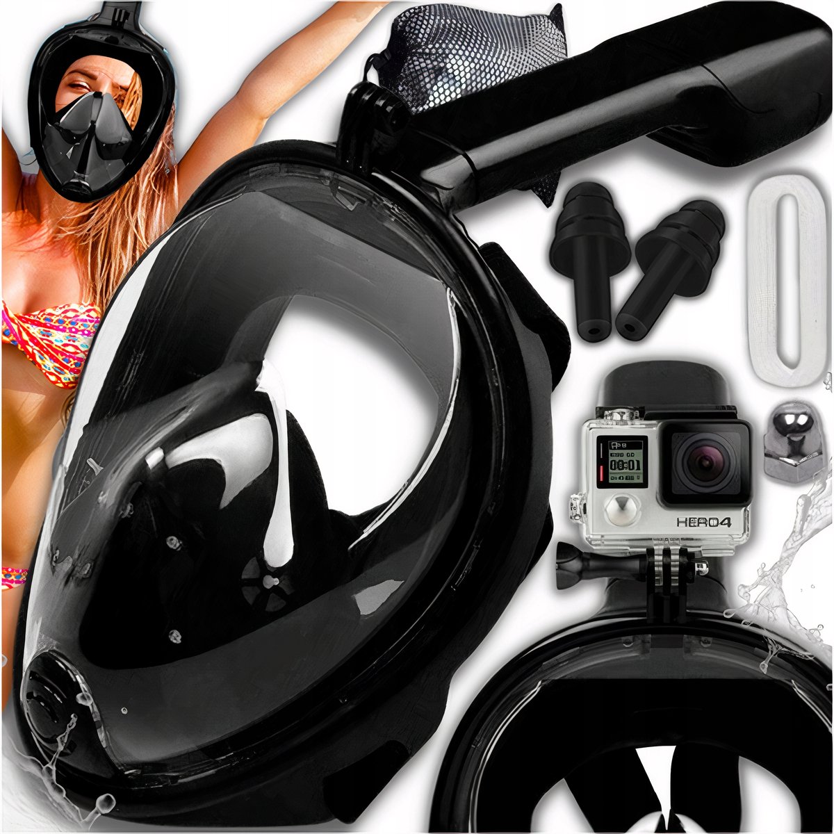 Volledig gezichts duikmasker L/XL - Snorkelen & Zwemmen