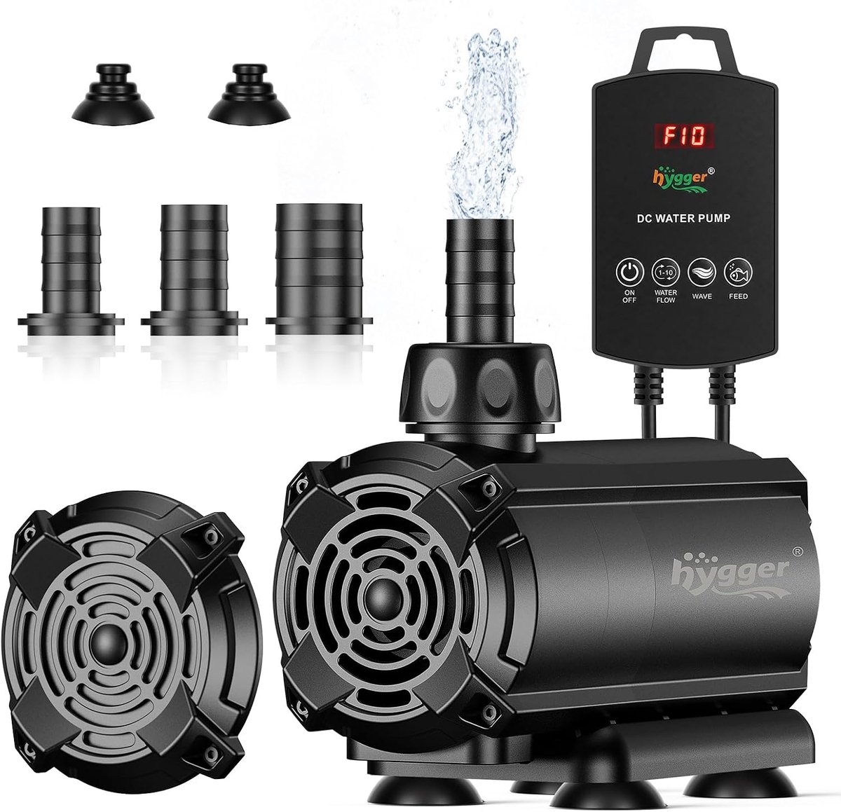 Dompelpomp 6000L/H - 45W met besturingseenheid - Maximaal debiet 6000 l/h - Ultra-stil en instelbaar - ShopVlot
