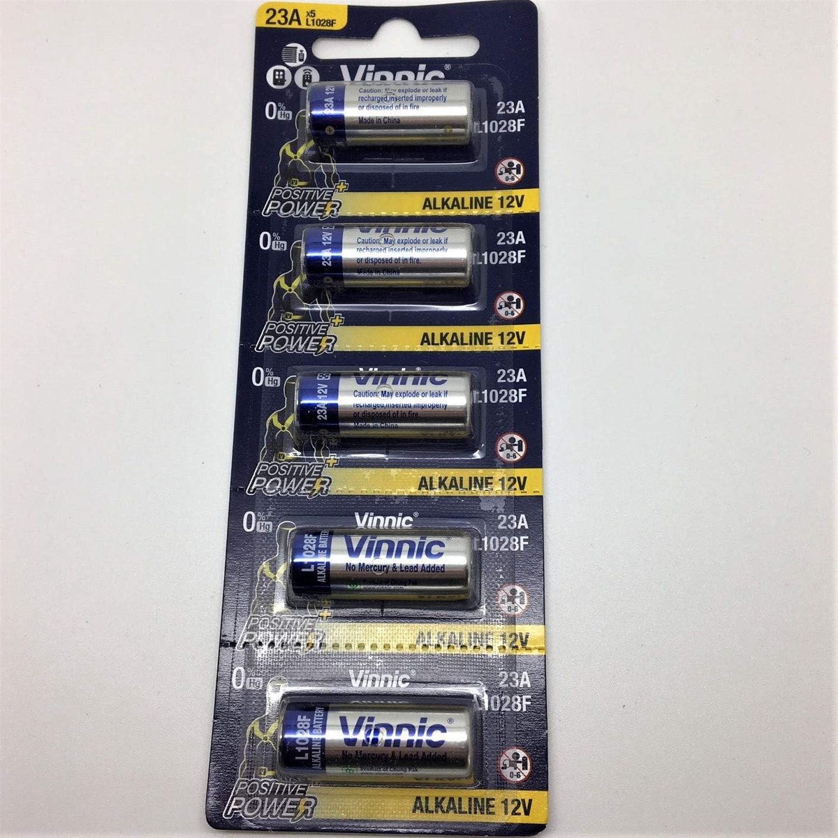 23A 12V batterijen - 5 stuks - L1028, MN21, 23AE - betrouwbare energiebron voor apparaten - ShopVlot