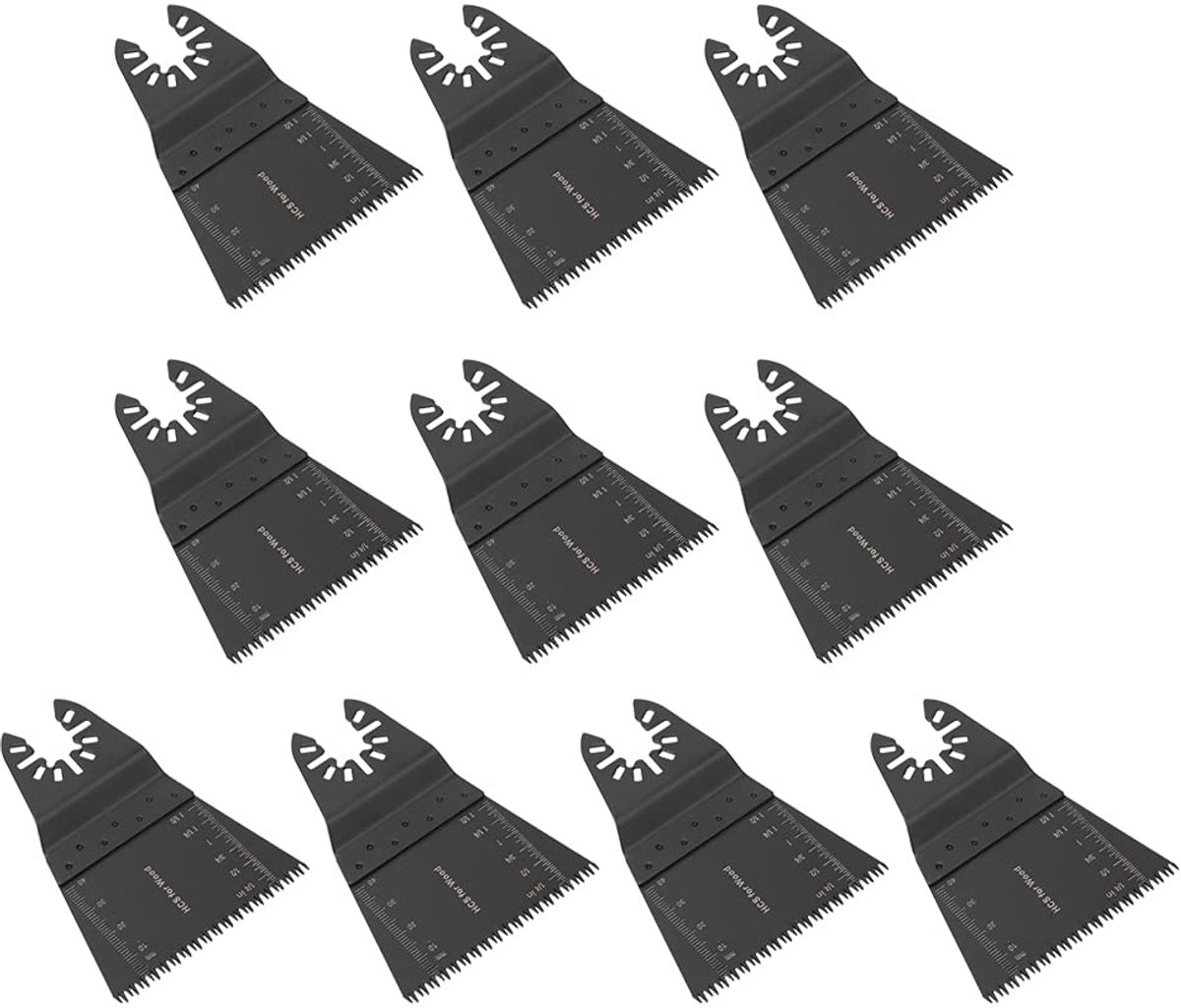 Oscillerende zaagbladen 10-delige set - 65 mm - carbon staal - ideaal voor het snijden van hout en plastic - ShopVlot