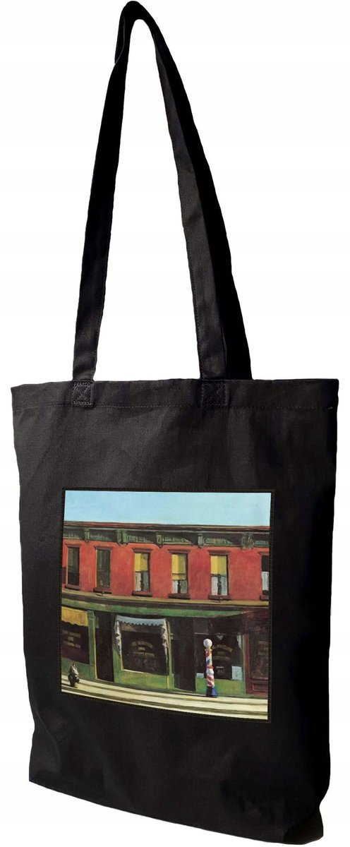 Shopper Tas met Edward Hopper Print - Ruim & Duurzaam