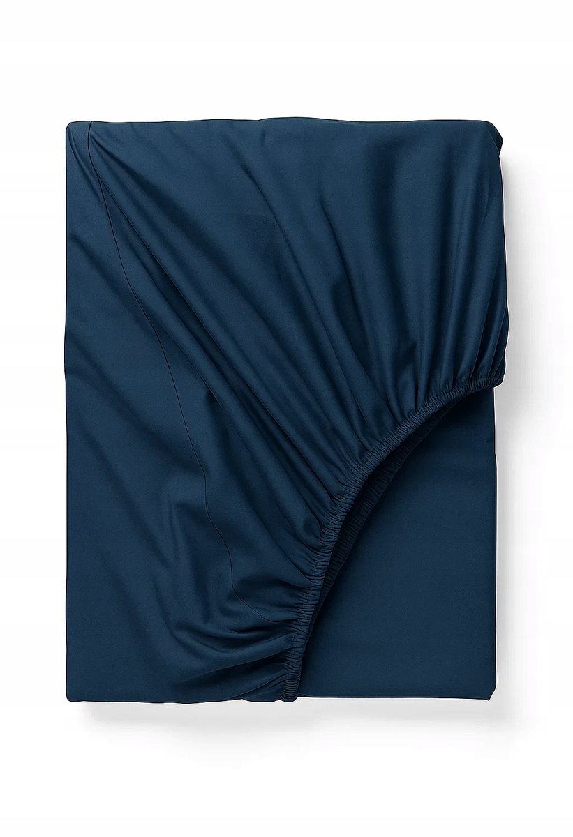 Hoeslaken 180x200cm Katoen Satijn - Zacht & Luxe Blauw