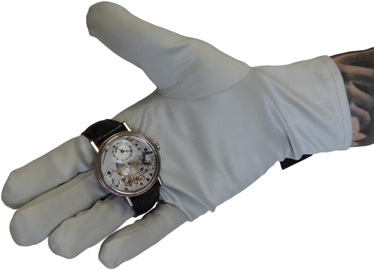 Microfibre handschoenen voor horloges - grijs - ideaal voor sieraadverzorging - bescherming voor verzamelaars - ShopVlot