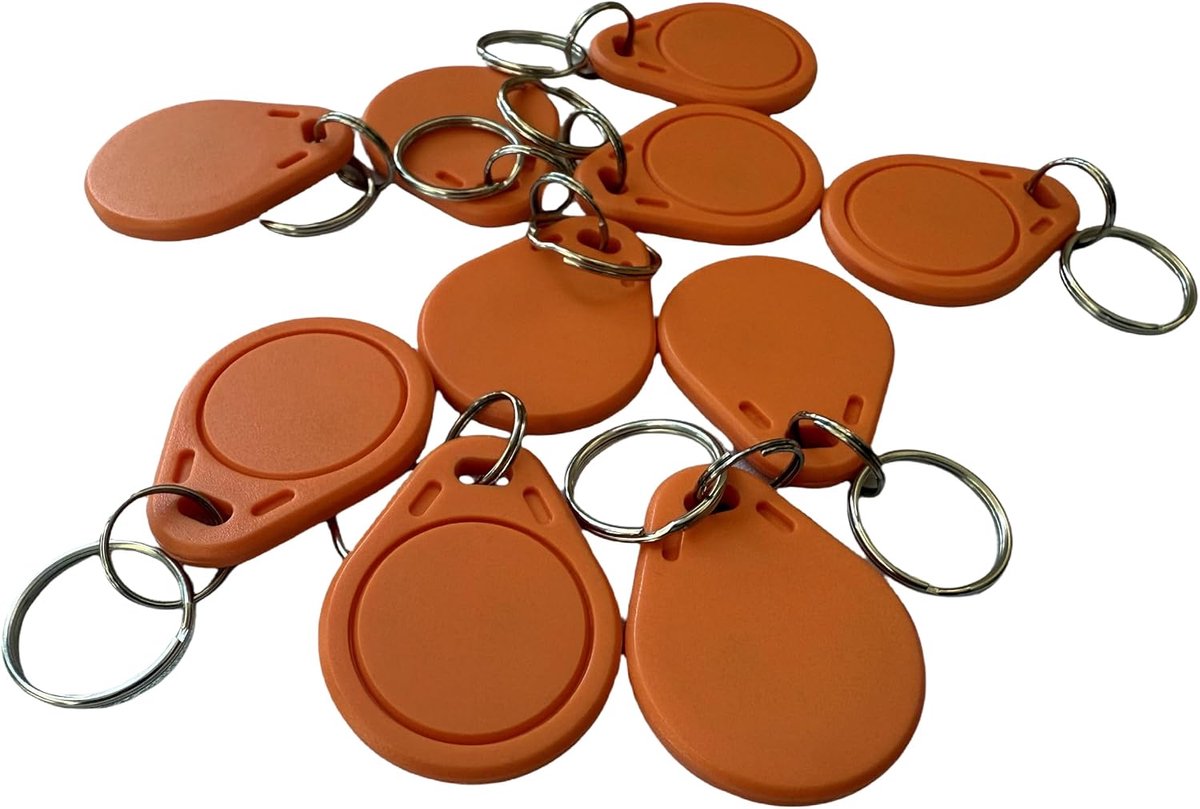 RFID-sleutelhanger 13,56 MHz - M1 chipkaart - ISO14443A - ideaal voor slim deurslot - pak van 10 - ShopVlot