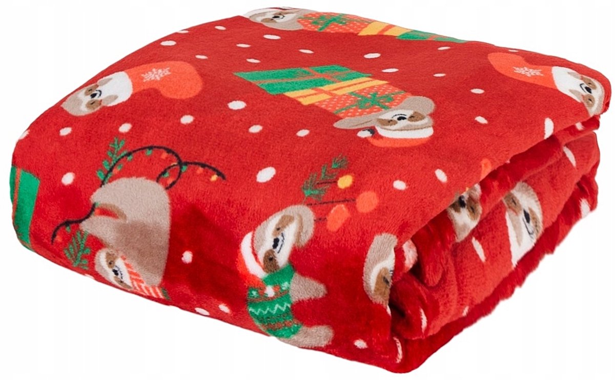 Feestelijke Luiaard Deken 150x200cm - Zachte Kerst Plaid