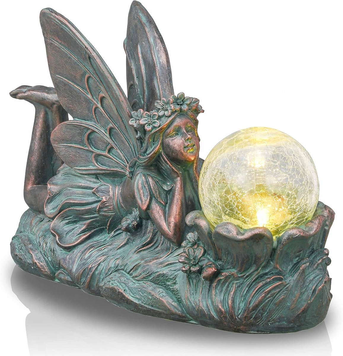 Merلوze Zonnewijze Decoratie Figuur voor Tuin en Terras met LED Licht