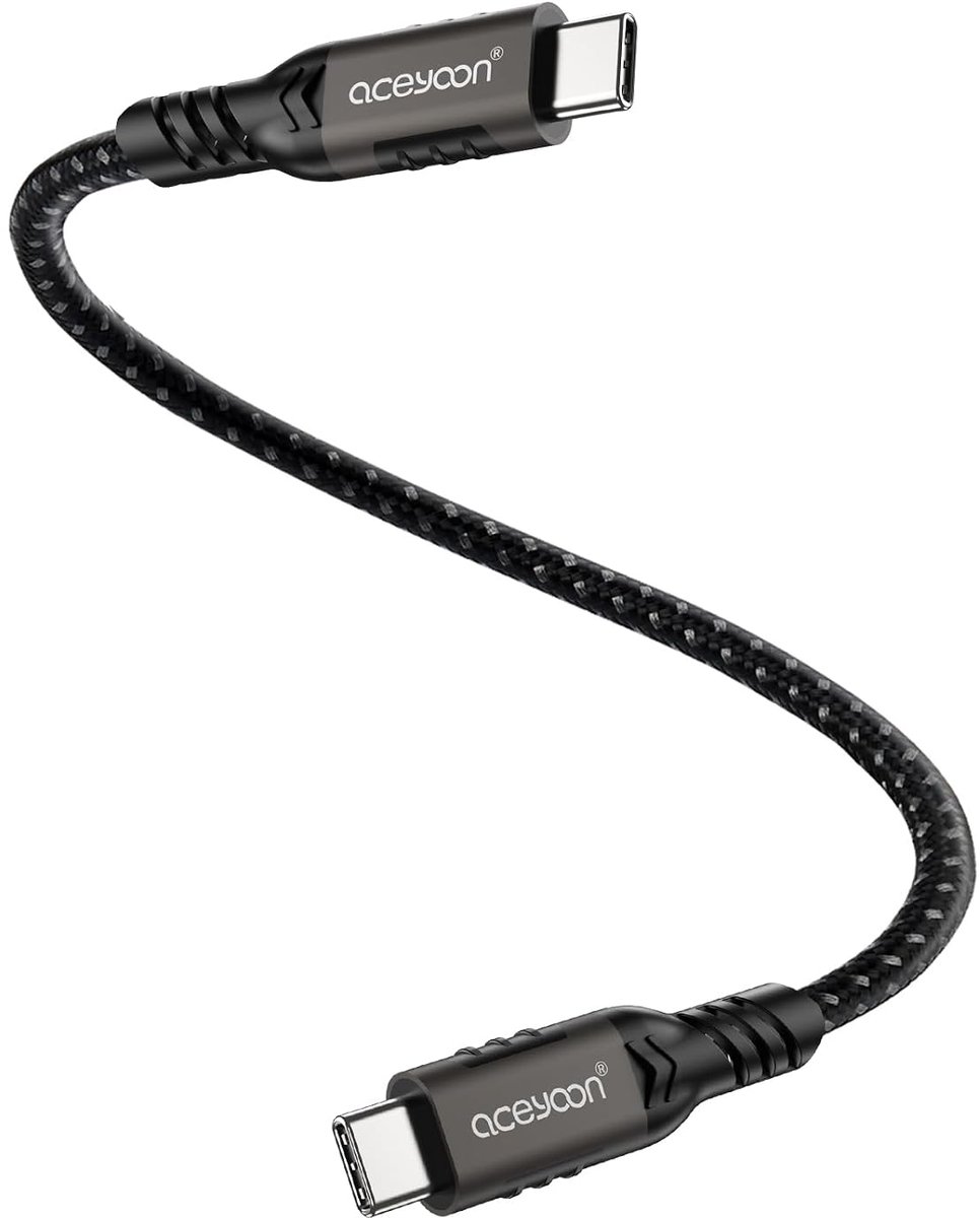 USB C naar USB C kabel kort 30 cm - 240 W PD snel opladen - 20 Gbps gegevensoverdracht - ShopVlot