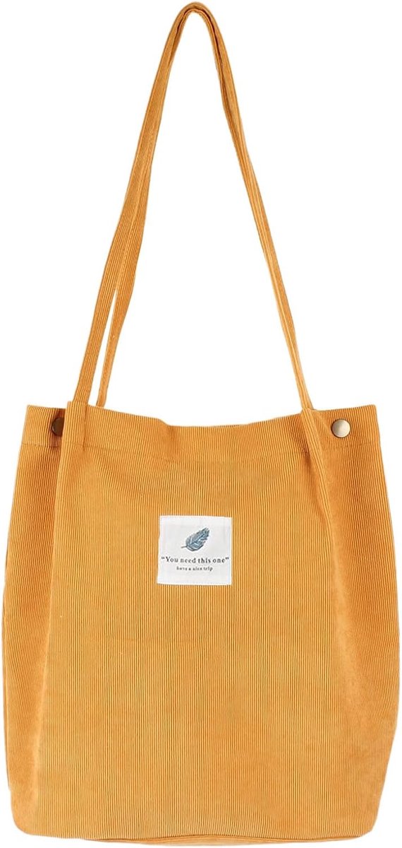 Shoulder Bags for Women - Corduroy Shopping Bag, Shopping Bag for Women, Fashion Eco-Friendly Shopping Bag for - ShopVlot