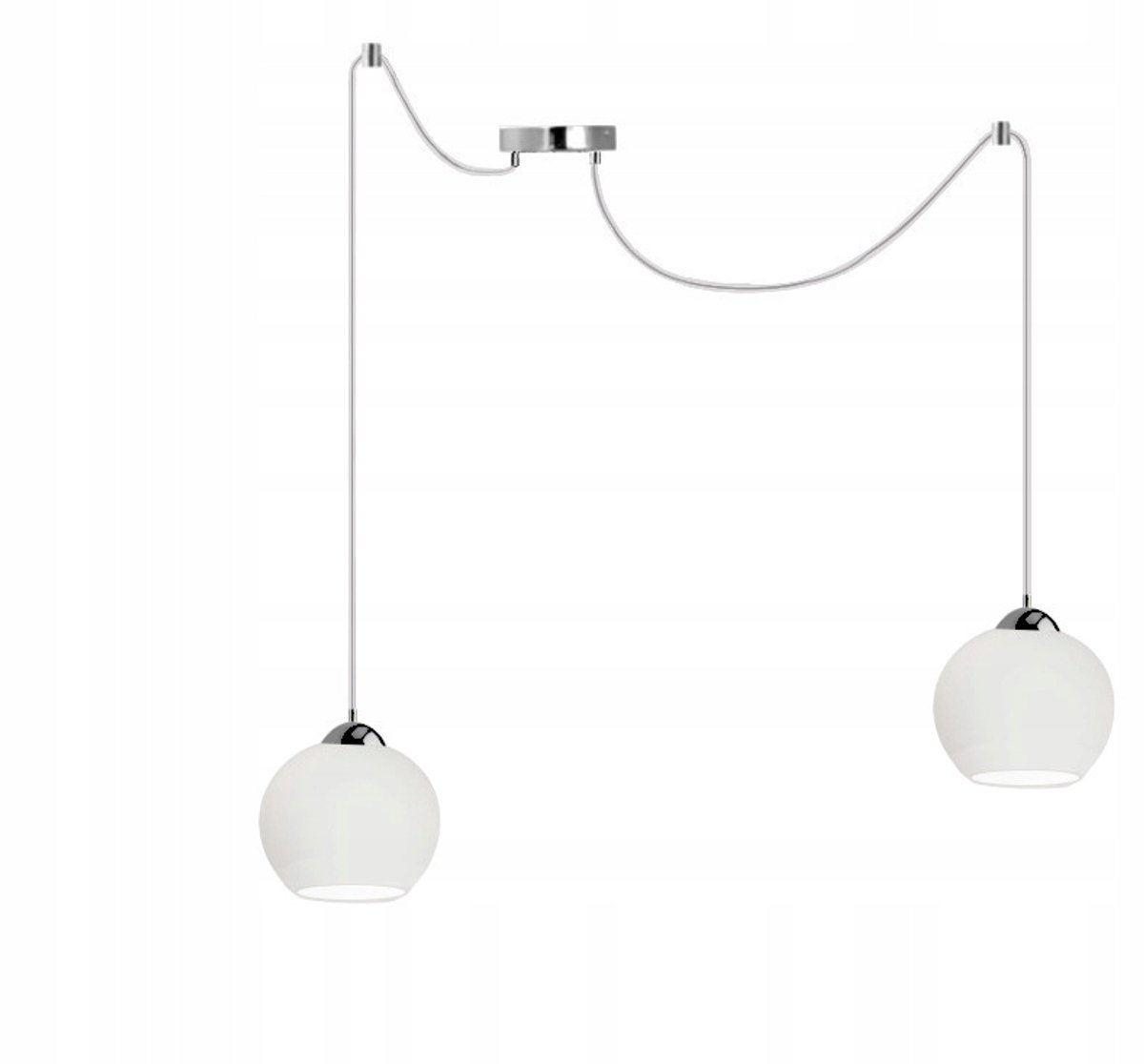 Moderne Hanglamp Spider Kroonluchter Wit Glas Chroom