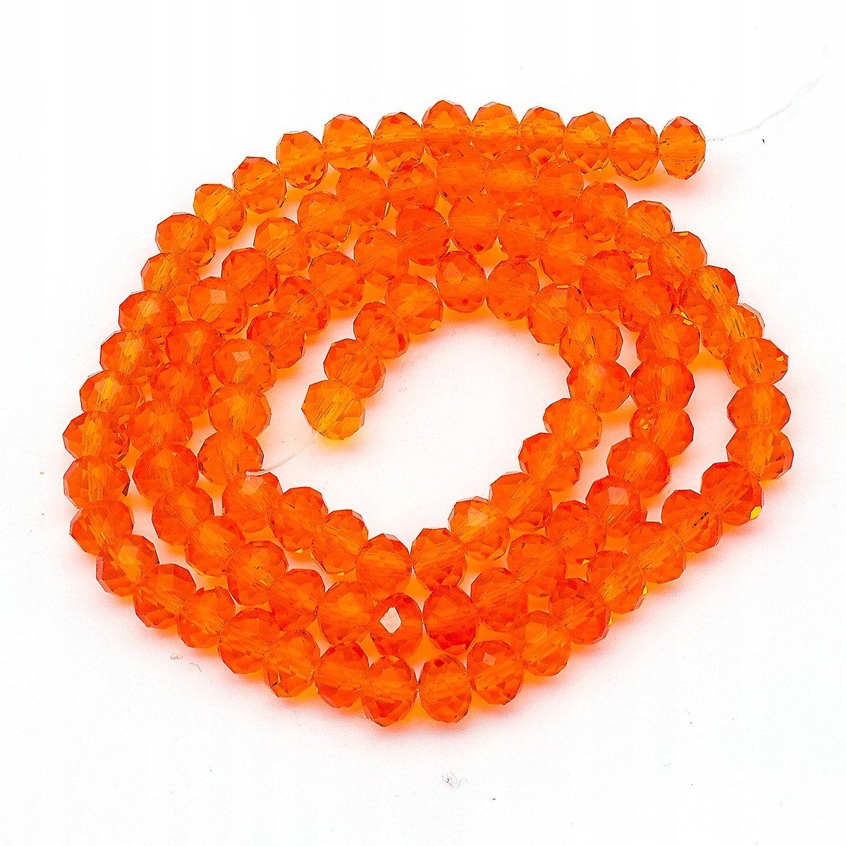 Merkloze Glazen Kristal Kraaltjes Rondel Oranje 6x4mm 92 stuks
