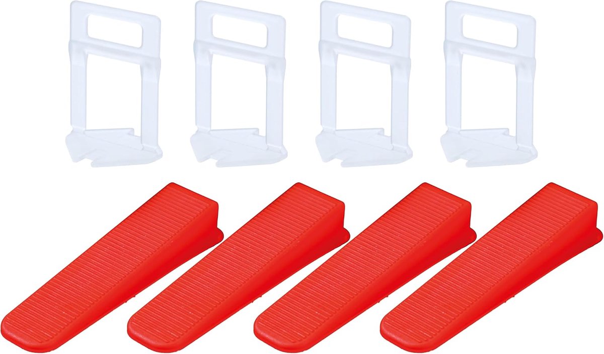TOPWAY 400 Pieces Tile Leveling System 2mm, 300 Pieces Tile Levelers Spacers Clips + 100 Pieces Reusable Tile Leveling - ShopVlot