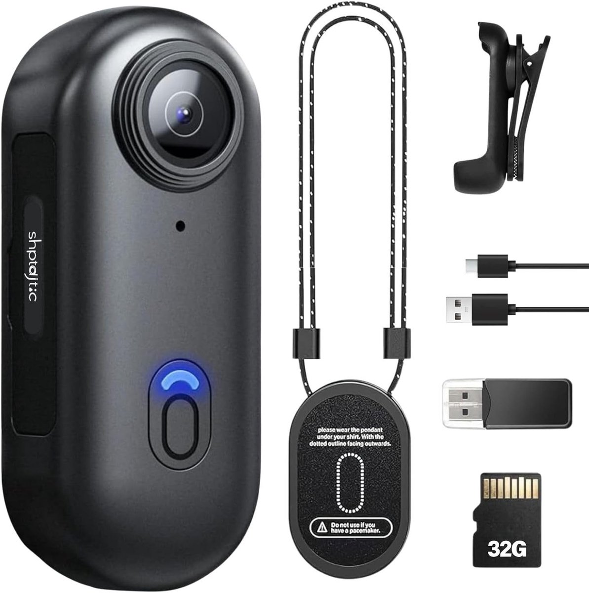 Lichaamscamera - Waterdicht - Compact - 1080P met Audio en Video - Voor Fietsen en Wandelen