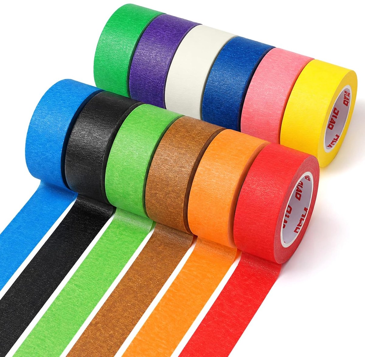Maskeertape 20mm x 15m - 12 kleuren - Hand afscheurbaar - Ideaal voor knutselen - ShopVlot