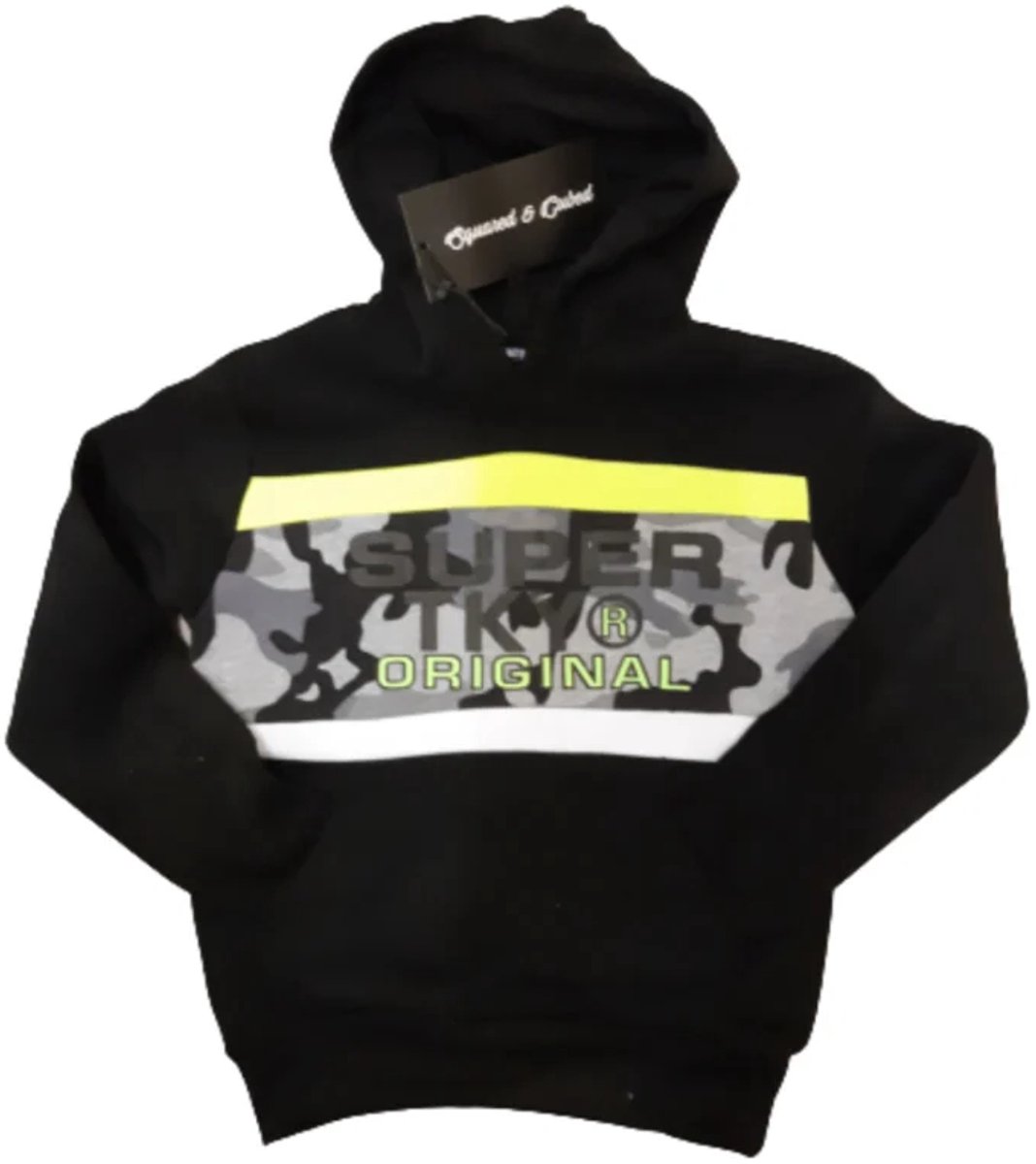 Jongens hoodie Original geel - Zwart - 98/104