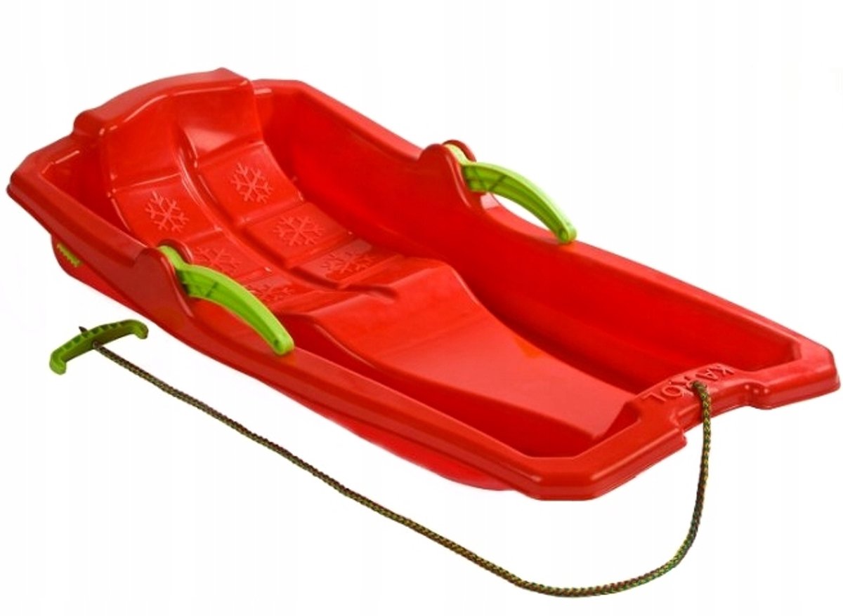 Kinder slee Karol 80cm met remmen, rood
