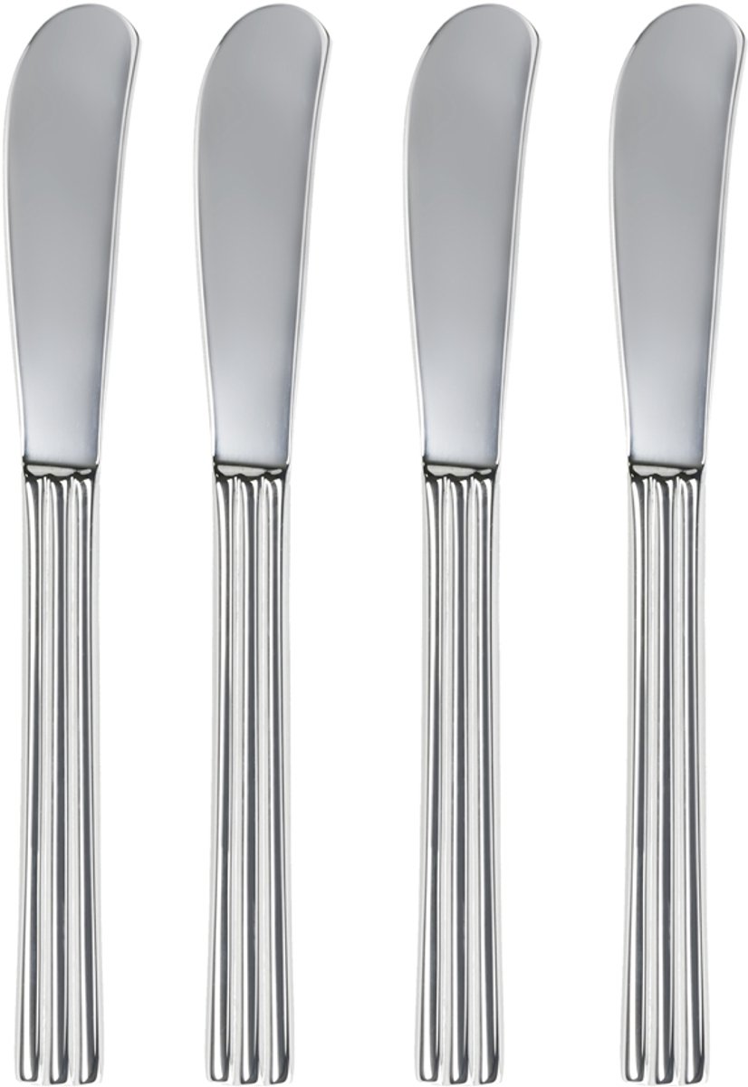Gense Thebe Botermes 16 cm 4 stuks Glanzend staal