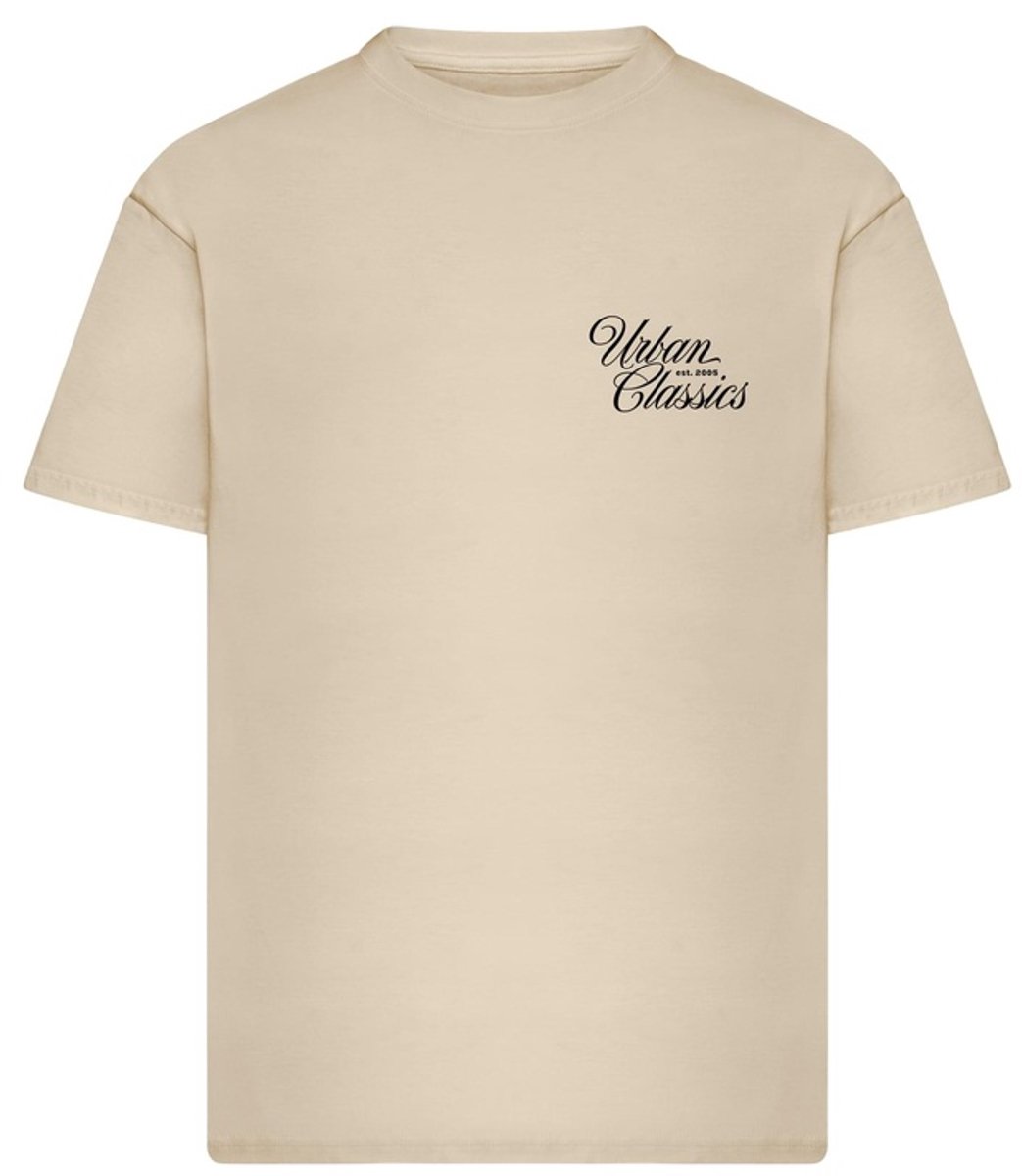 Urban Classics Flow Script Logo Loose Dames Tshirt L Creme