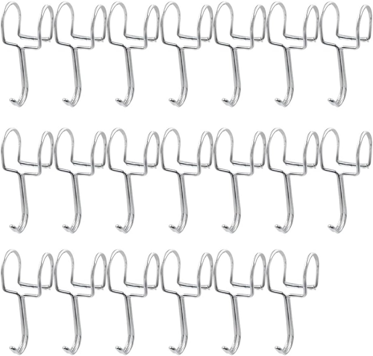 20Pcs Stainless Steel Hook, Fixed Curtain Hooks, Round Pipe Hook, Anti-fall Metal Hangers, Hanging Hooks, for Kitchen - ShopVlot
