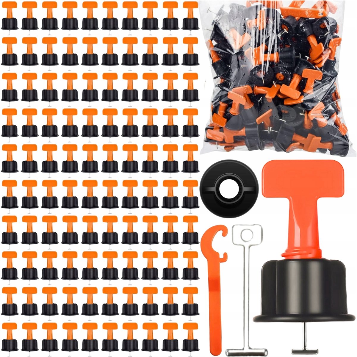 100x Tegel Levelling Systeem: Clips, Wiggen & Sleutels voor Perfecte Tegels