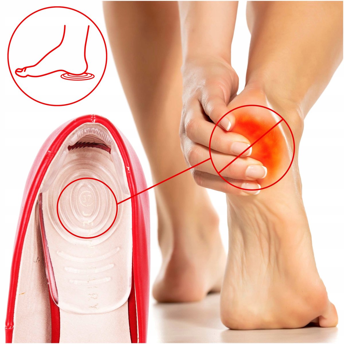 2-in-1 Gel Zachte Hielcups & Beschermers tegen Blaren