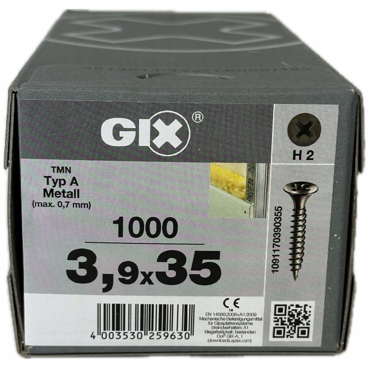 Spax GIX-A Schroeven 3,9x35mm (1000 stuks) voor Metalen Profielen