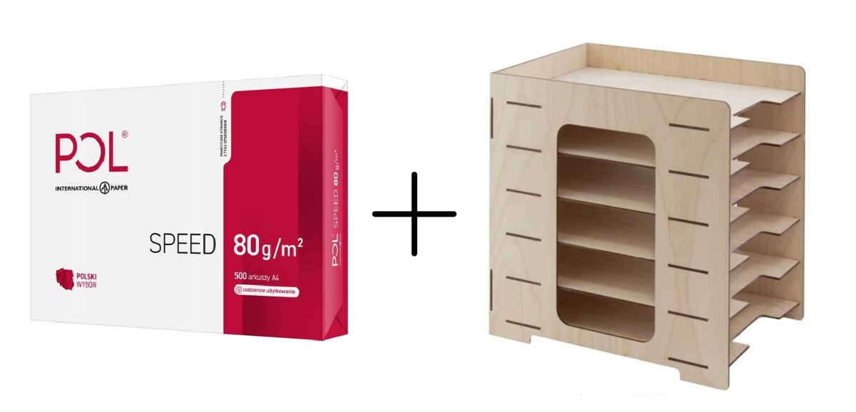 Papier A4 & Houten Bureau Organizer Set - Efficiëntie & Stijl