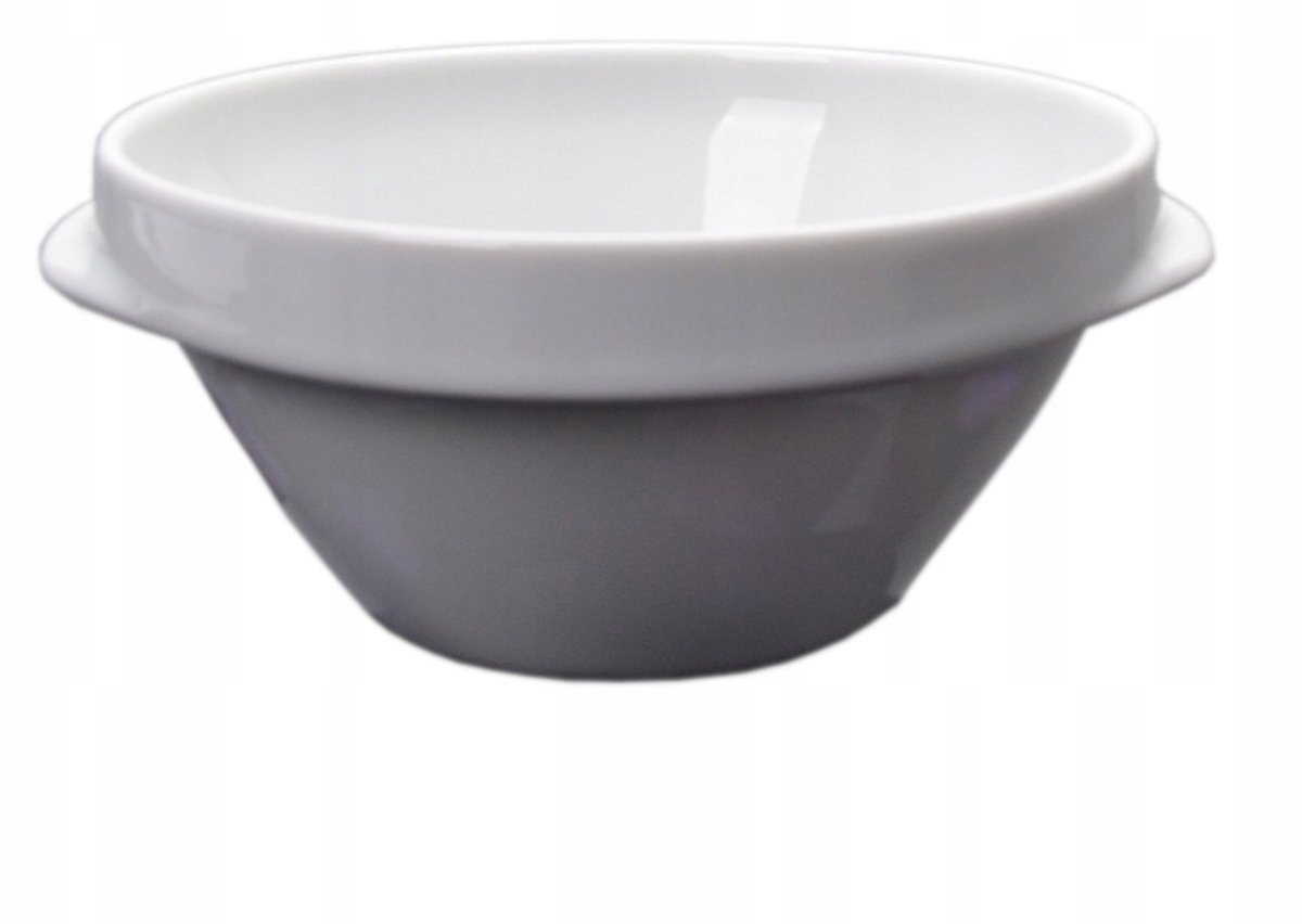 Lubiana Kaszub/Hel Bouillonkom met Handvatten 400ml - Wit Porselein