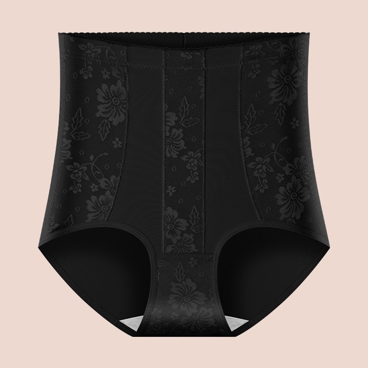 Hoge‑taille vormbroek - buik‑ en tailleondersteuning - heupophoudend - anti‑oprolrand - katoenen materiaal - voor na de bevalling-Zwart-L-Aanbevolen 130-150 jin (65-75 catties)