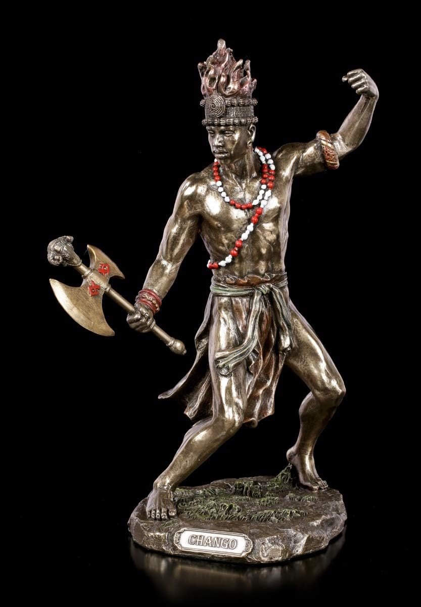 Unbekannt Chango Fantasy Figure - Shango Orisha Donnergod - Veronese Heavenly Father of Yoruba, African American God - ShopVlot