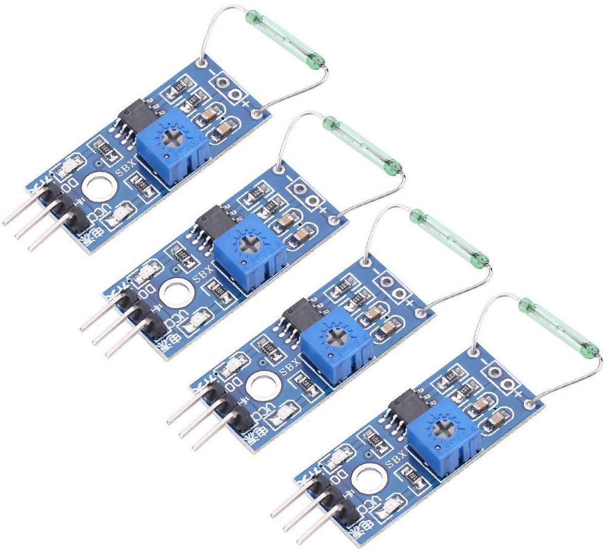 4pcs/set normally open Reed Sensor Module Magnetic Switch Kit for Reed - ShopVlot