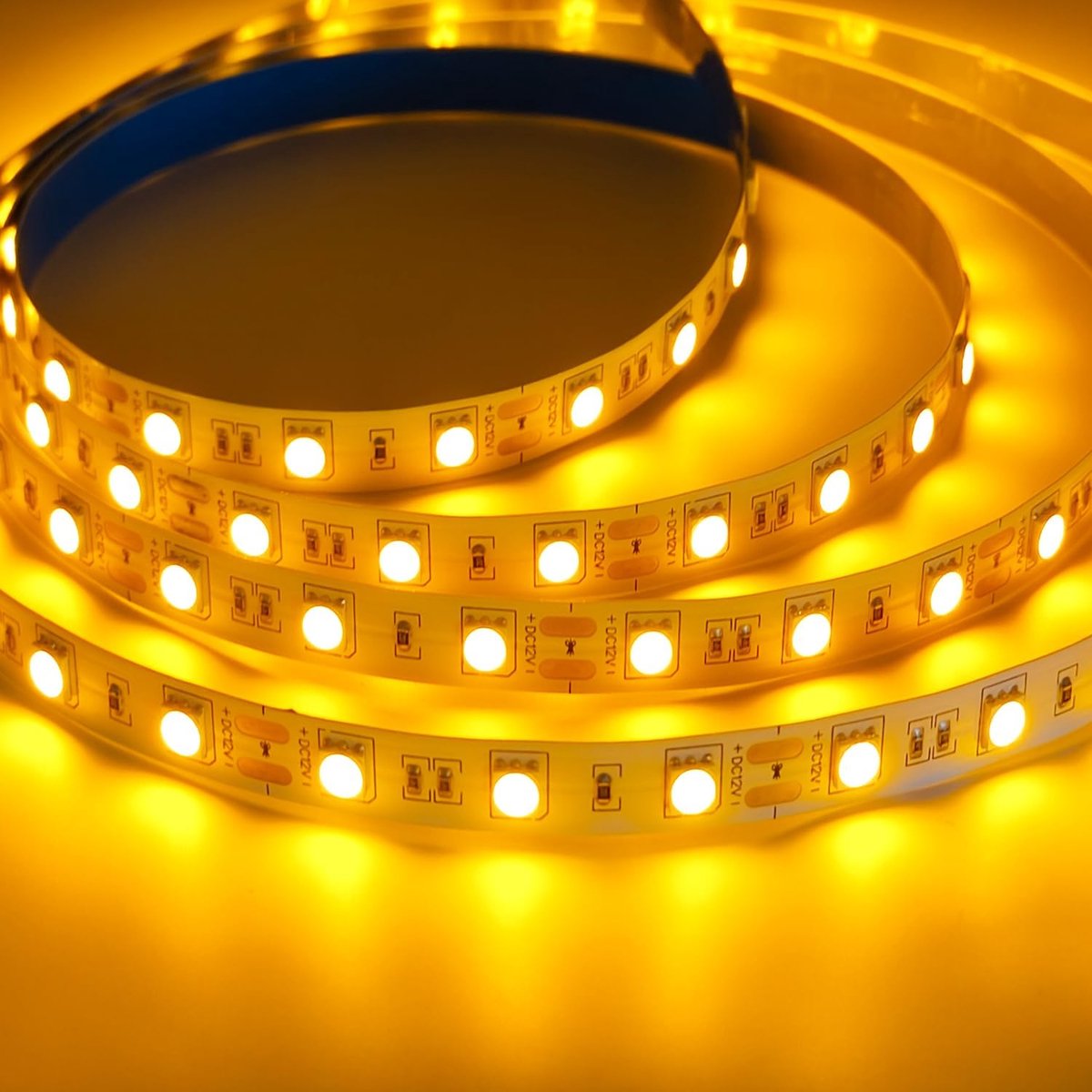 iNextStation LED Strip Light Yellow, 16.4ft/5M 12V SMD5050 300LEDs Cuttable Self Adhesive Flexible LED Strip for - ShopVlot