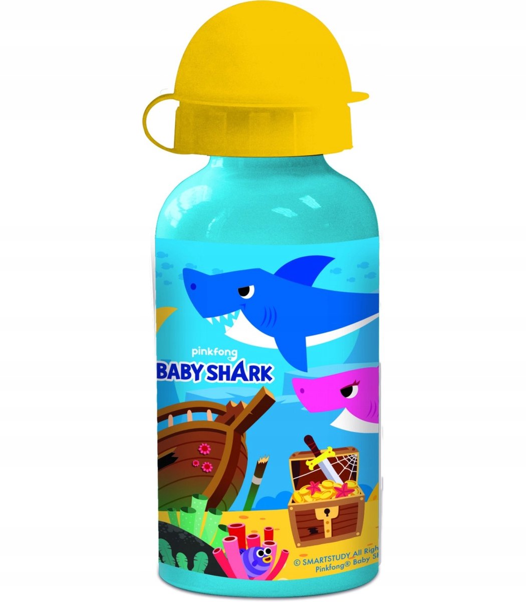 Baby Shark Aluminium Drinkfles 400ml BPA-Vrij