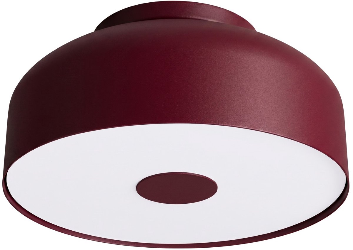 Sollux Lighting Plafondlamp OMIQ - E27 - bordeaux - staal/PVC - 30x30x15cm