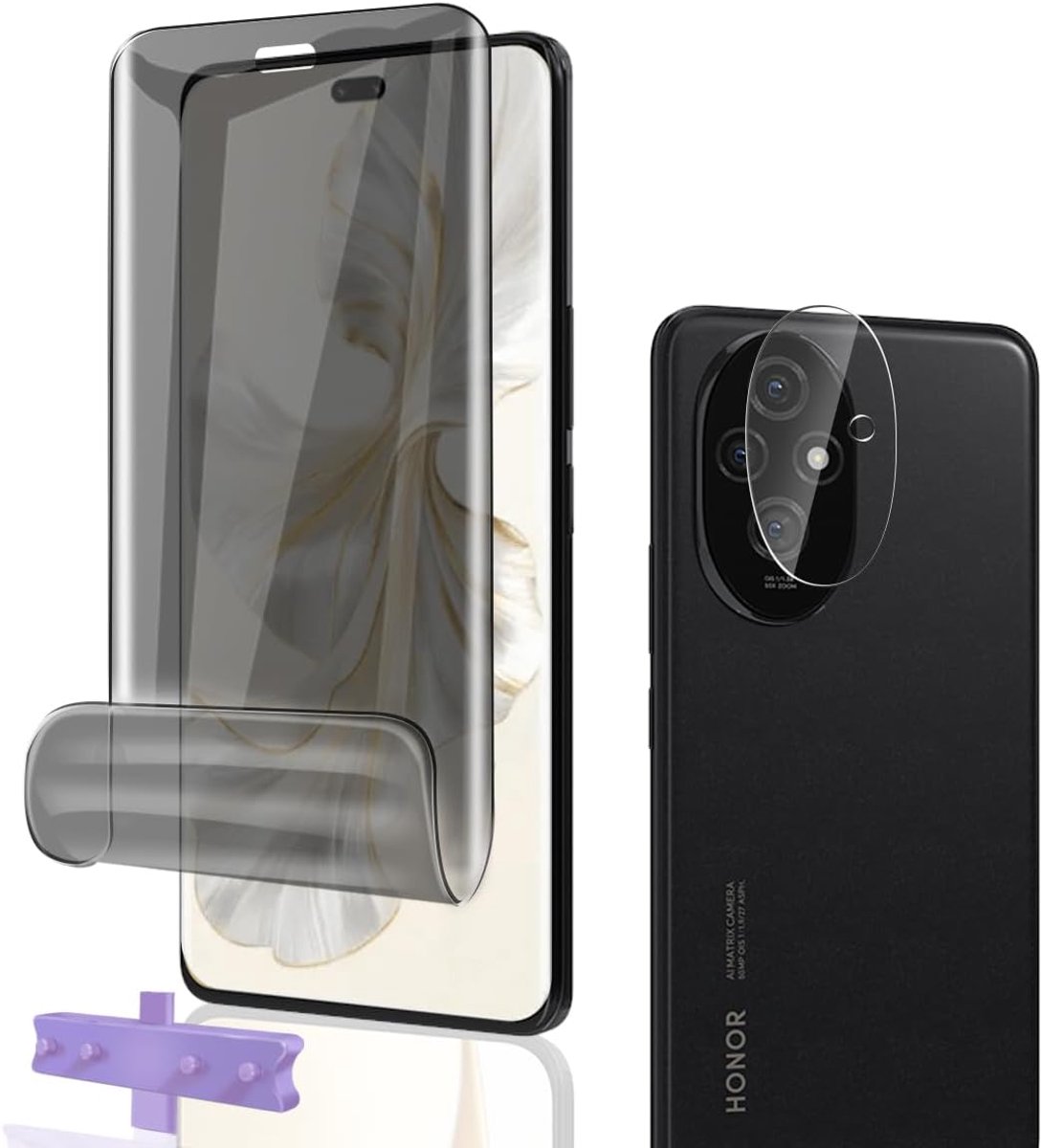 Honor 200 Pro Screen Protector, 1 x TPU Privacy Screen Protector and 1 Camera Glass, Easy Installation, Anti-Spy Film - ShopVlot