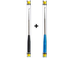 Vis Onthaker Set 2 Stuks – RVS – Blauw & Zwart – Beschermtubes
