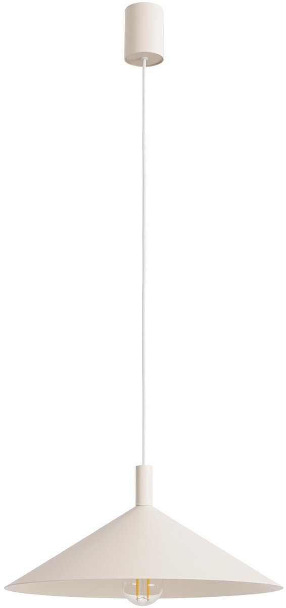 Sollux Lighting Hanglamp NOX - E27 - beige - staal - 40x40x135cm