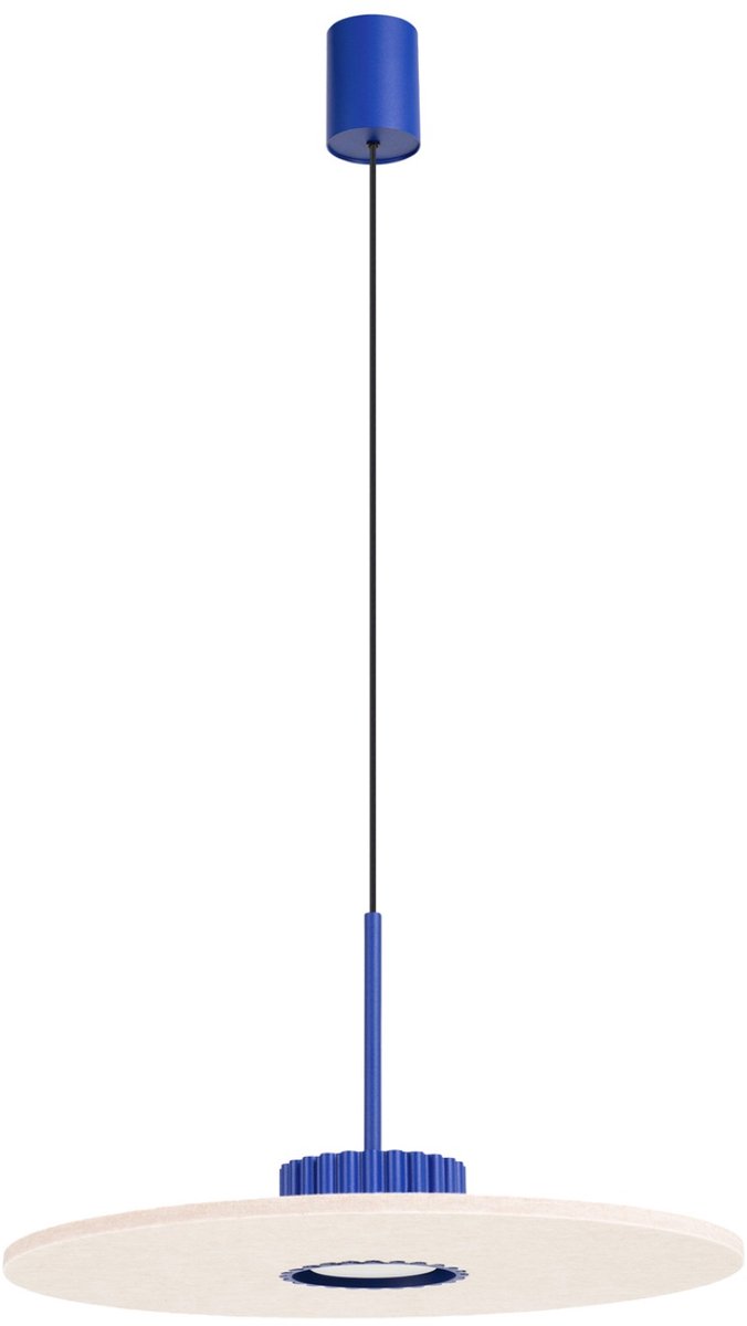 Sollux Lighting Hanglamp OVO - Gx53 - ultramarijn/beige - vilt/aluminium - 40x40x125cm