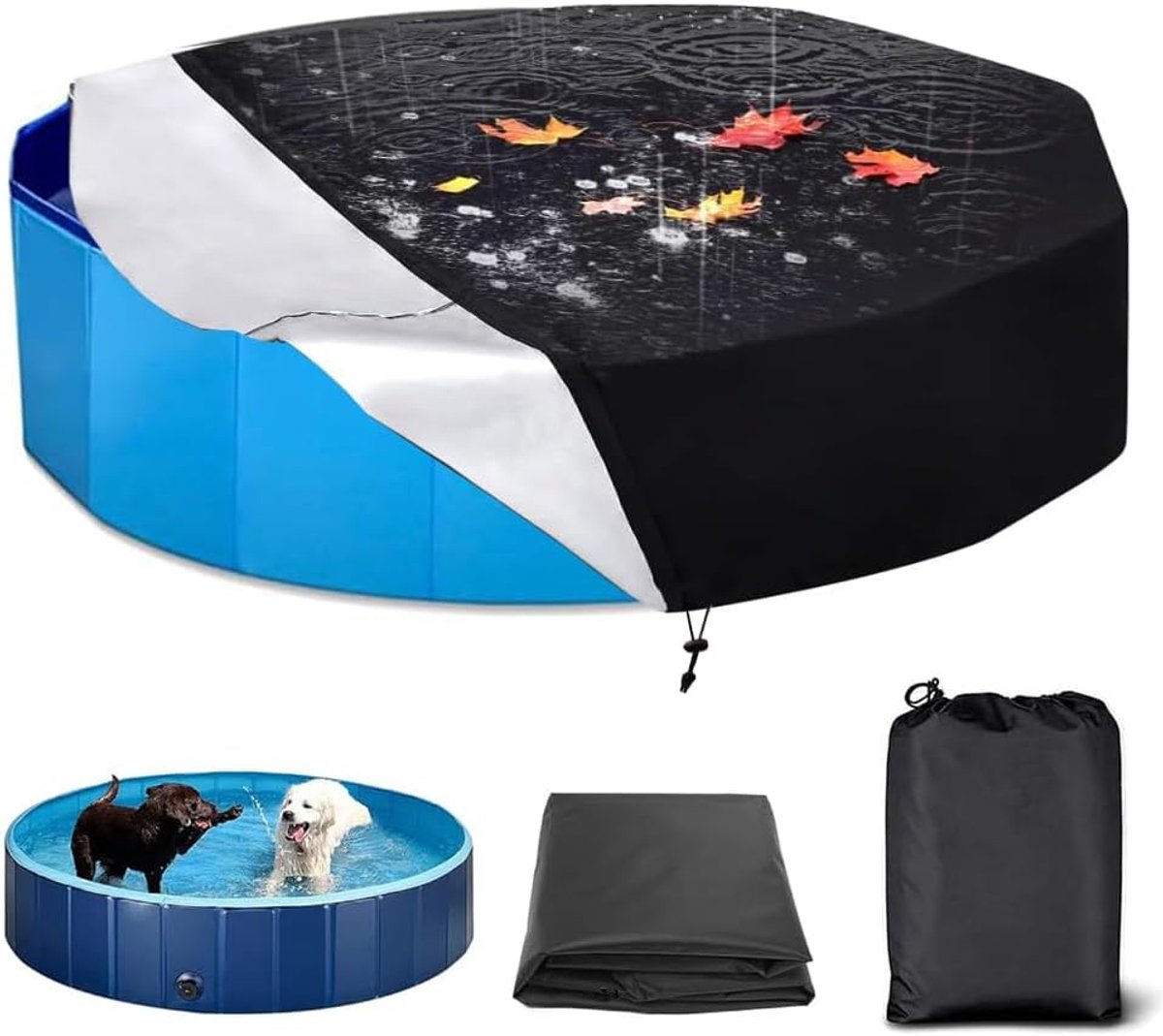Pool Cover Round, Dog Pool Tarpaulin 120 x 30 cm - ShopVlot