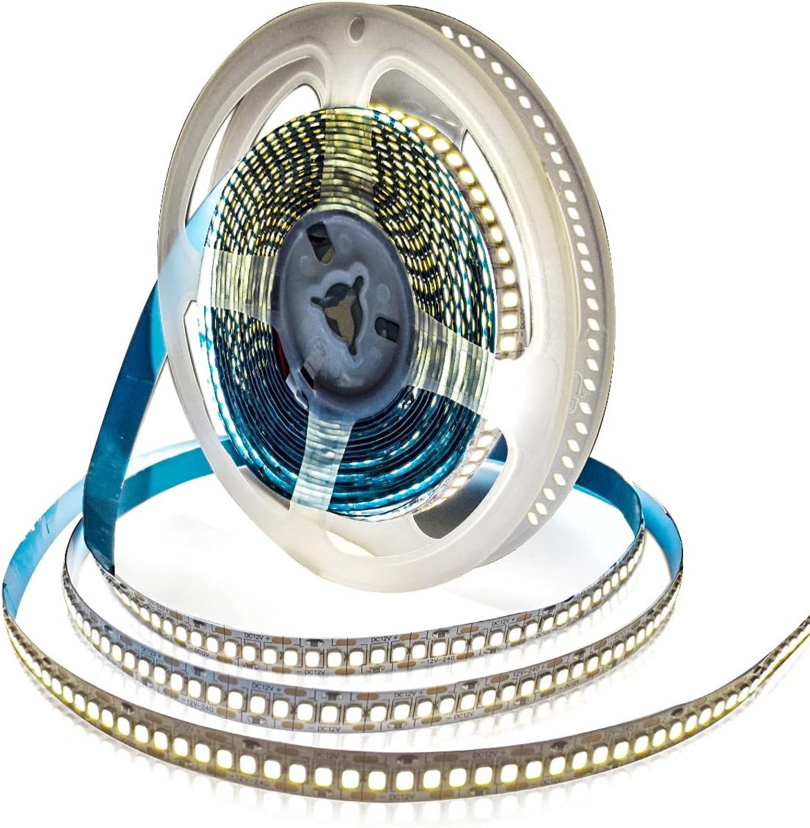LED Strip 12V, Natural White 4000K LED Light Strip 5m SMD 2835 IP20 240 LEDs/M Total 1200 LEDs Super Bright Strip - ShopVlot