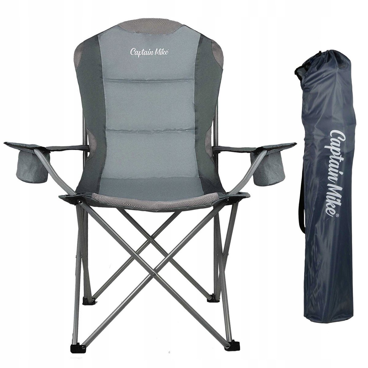 Captain Mike campingstoel, opvouwbaar, voor strand, tuin, vissen