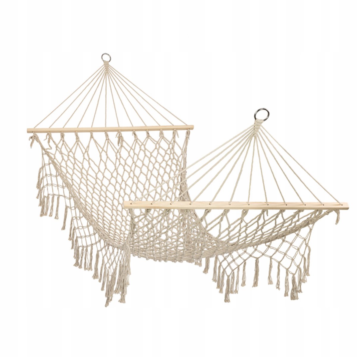 Merkloos Boho Tuinhangmat met Franjes - Beige, 150kg