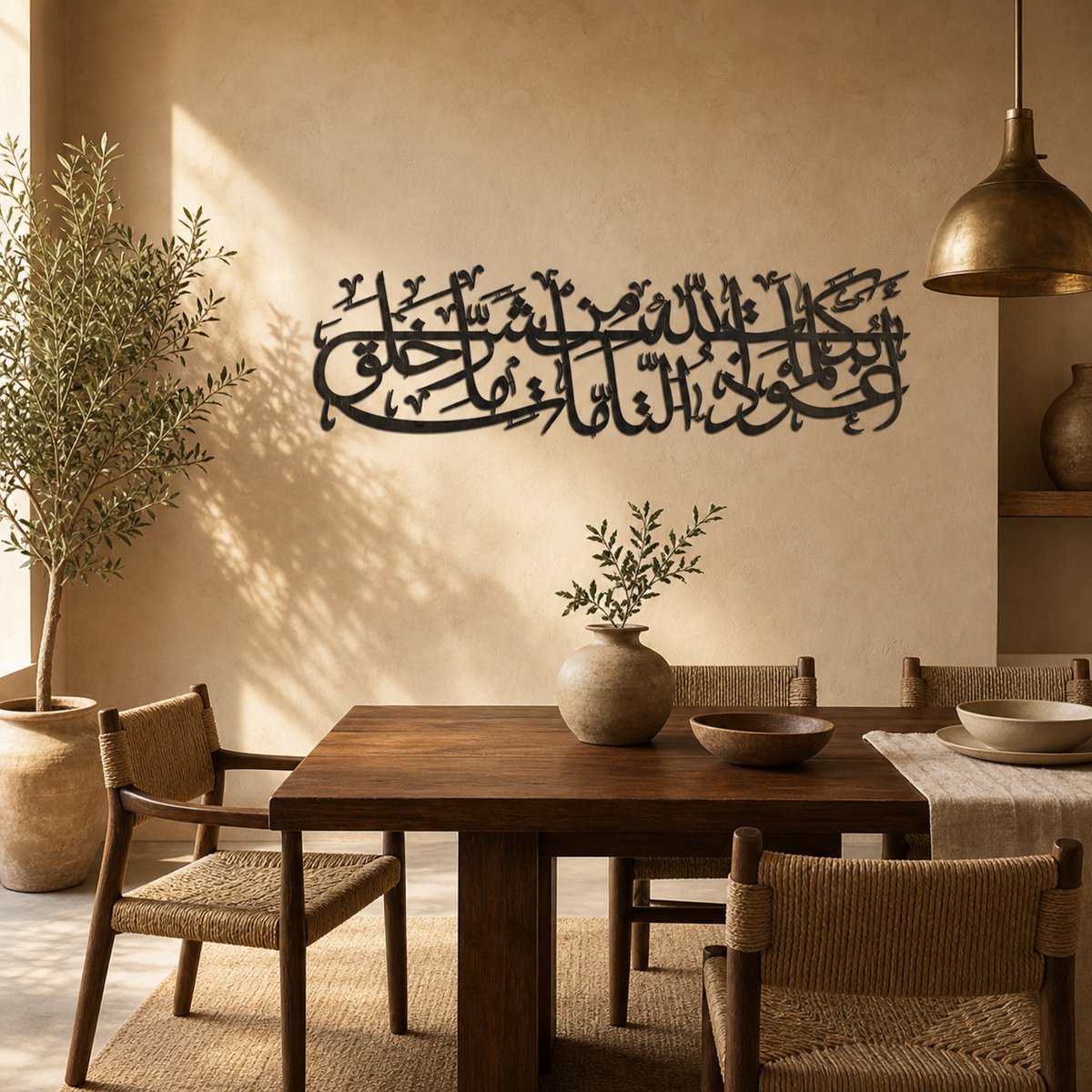 Islamitische wanddecoratie - Muurdecoratie - Wanddecoratie - Islam - Islamitische producten - Islamitisch - Arabisch - Arabische decoratie - Muurdecoratie woonkamer - Industrieel - Hout - Wanddecoratie buiten - Wanddecoratie tuin - Slaapkamer