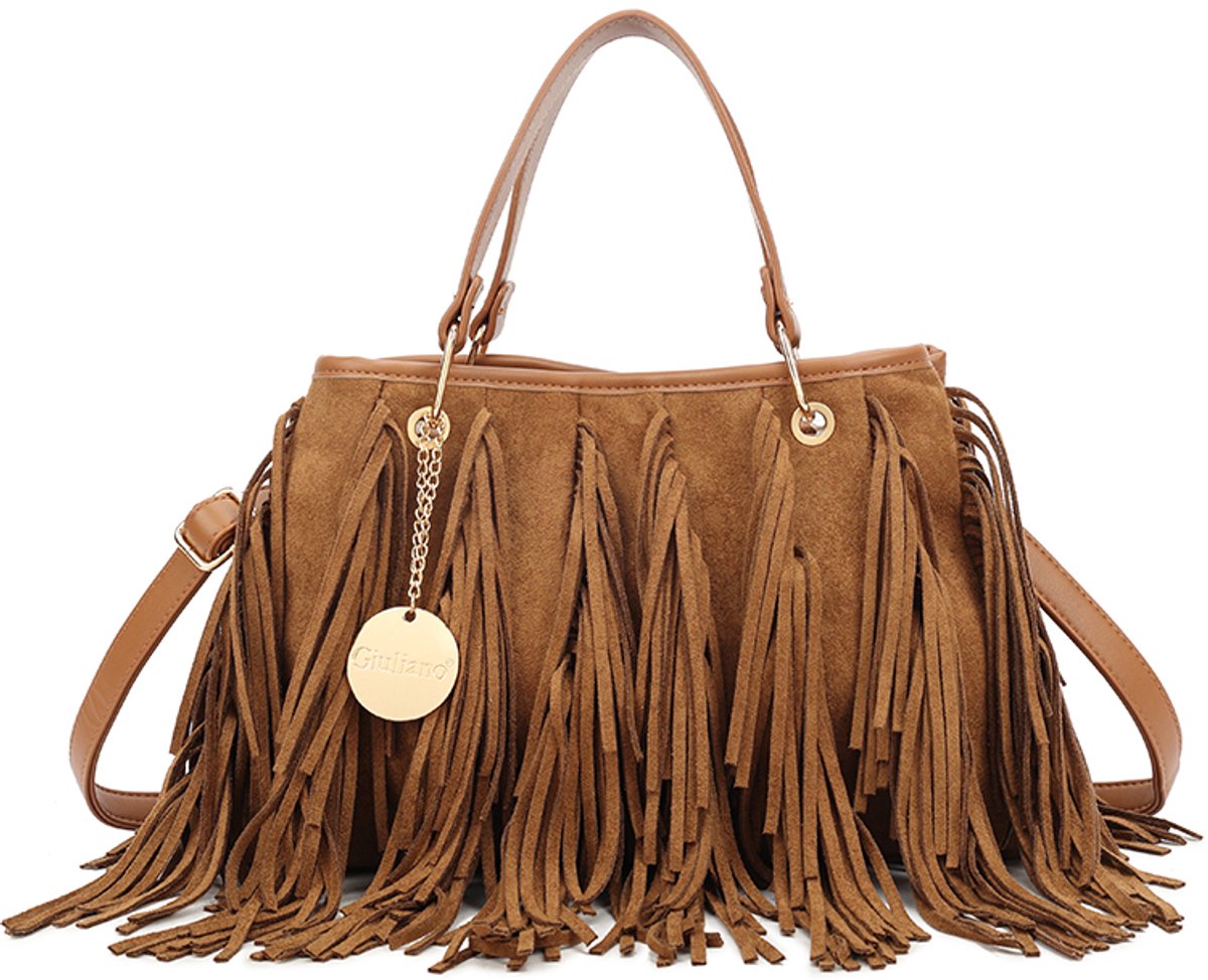 Giuliano kunstlederen suede handtas Katrien - Dames - Bruin