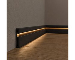 LED Plint Wit 10 cm Hoog 120 cm lang ASL-006 Moderne Hoge Plint voor Indirecte Verlichting – Waterbestendig Polyurethaan