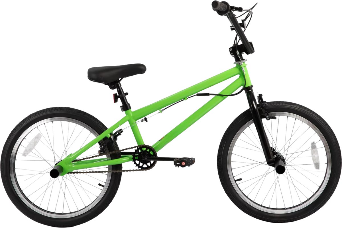 Freestyle BMX-fiets – Voor kinderen beginners tot gevorderd – 360° gyro, 4 haringen – 51 cm, groen