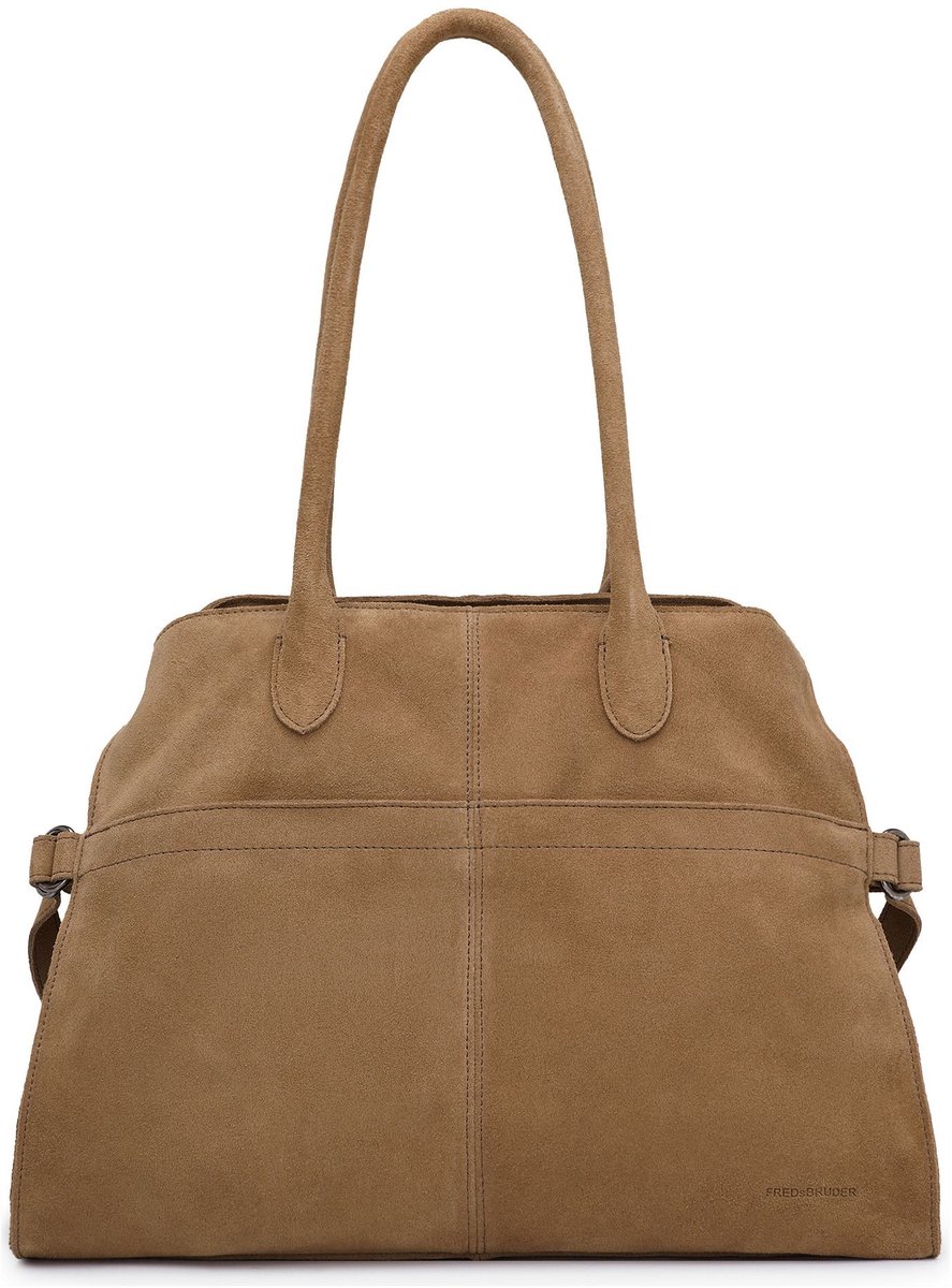 FREDsBRUDER Leren shopper Softly Collection Shopper Caramel Lichtbruin