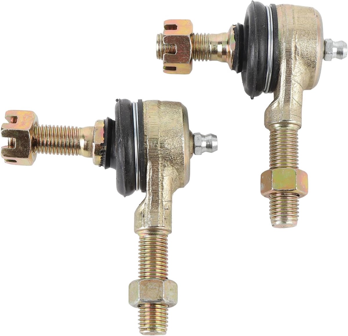 2 stuks M10 bon stang End Kit Ball gewricht staallegering hoge orsiebescherming anti-stofrubber voor ATV Go Kart Bike met stabiele hantering en stuurvermogen, geschikt voor 50