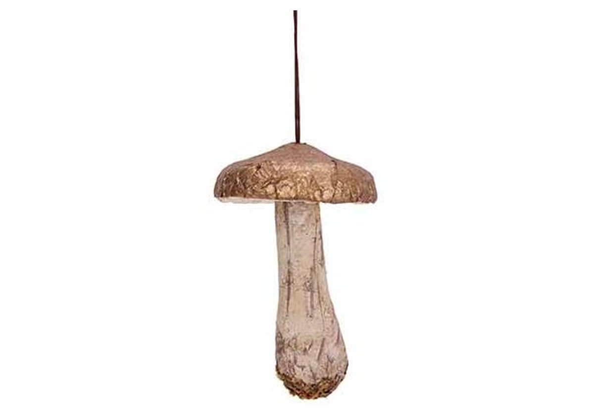 Hanger Mushroom Goud 7x7xh10cm Papier