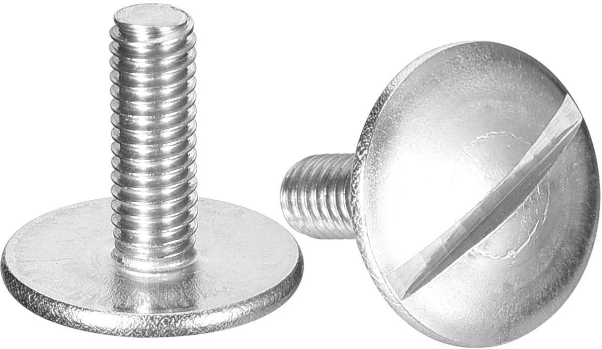 M4 x 12 mm extra grote platte kopschroeven, 8 stuks ronde kopschroeven van roestvrij staal 304